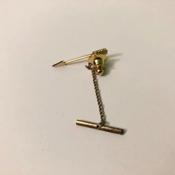 Vintage Assorted Lot of 6 Tie Pins with  Chain - Picture 14 of 16